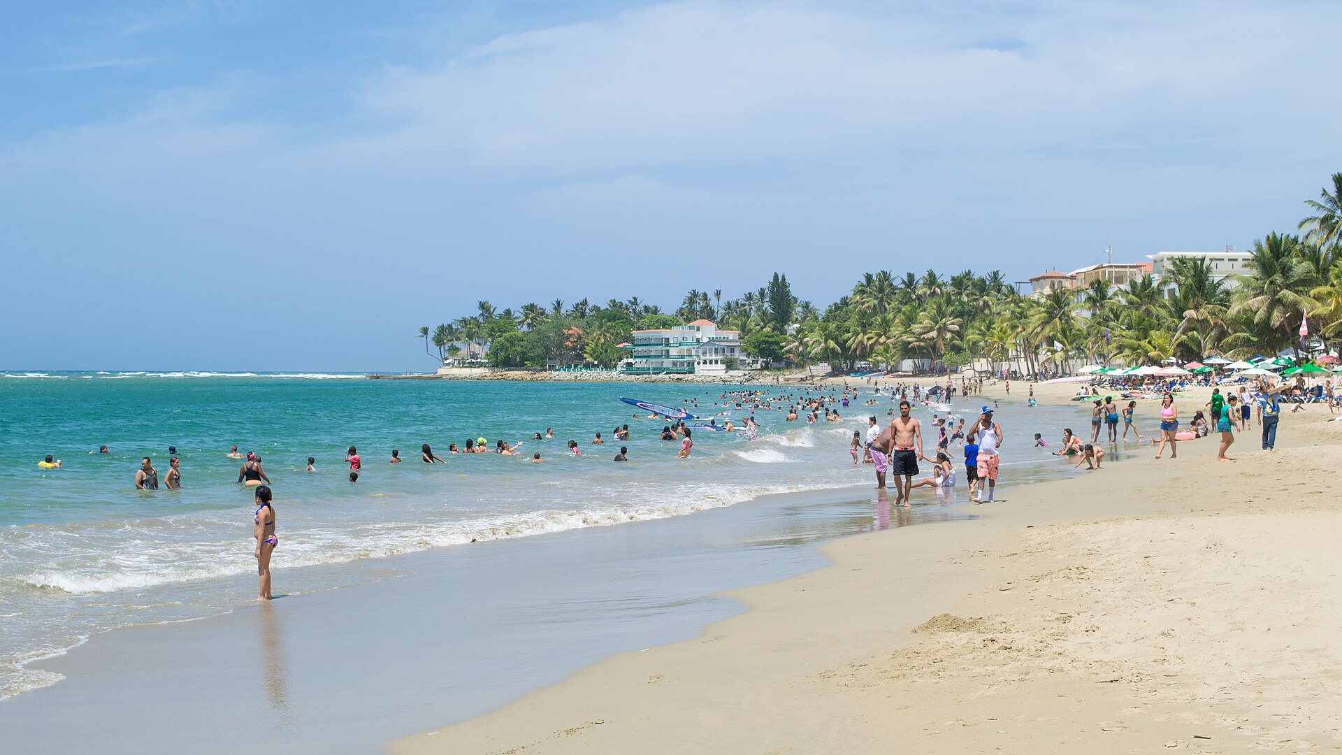 Cabarete beach and coastal activity
